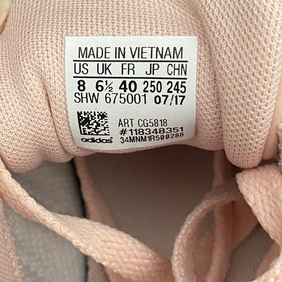 ADIDAS WOMENS VL COURT 3.0 PINK SNEAKERS SIZE 8 - Picture 6 of 6